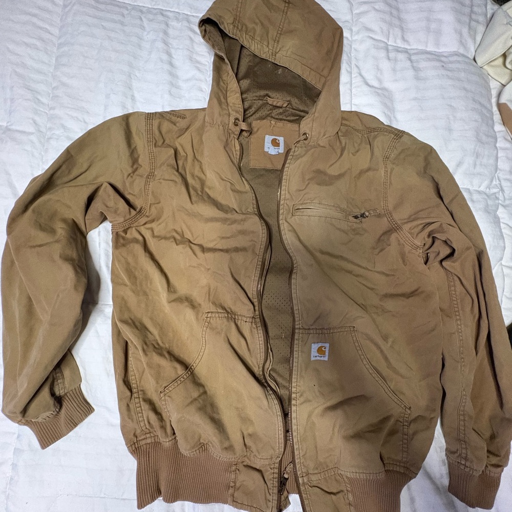 Carhartt Tan Hooded Jacket